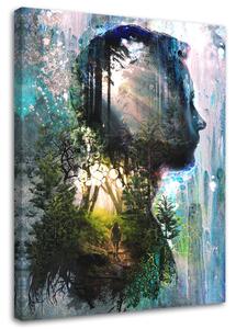 Obraz na plátne Postava muža v lese - Barrett Biggers Rozmery: 40 x 60 cm