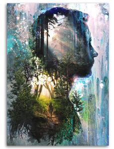 Obraz na plátne Postava muža v lese - Barrett Biggers Rozmery: 40 x 60 cm