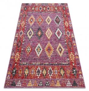 Koberec MUNDO D7701 romby, boho outdoor ružový / béžový