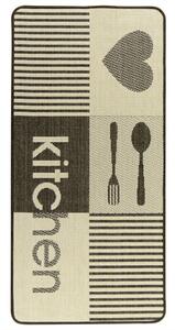 Protišmykový kuchynský koberec/ behúň Flex 19053/19 hnedý