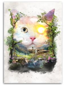 Obraz na plátne Mačka v čarovnom lese - Barrett Biggers Rozmery: 40 x 60 cm