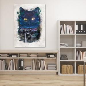Obraz na plátne Čierna mačka v noci - Barrett Biggers Rozmery: 40 x 60 cm