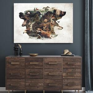 Obraz na plátne Lesná zver - Barrett Biggers Rozmery: 60 x 40 cm