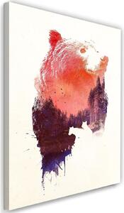Obraz na plátne Les v podobe medveďa - Robert Farkas Rozmery: 40 x 60 cm