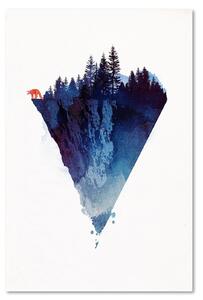 Obraz na plátne Trojuholníkový les a líška - Robert Farkas Rozmery: 40 x 60 cm