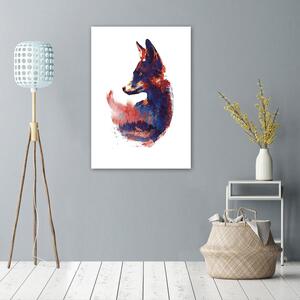Obraz na plátne Malá fialová líška - Robert Farkas Rozmery: 40 x 60 cm