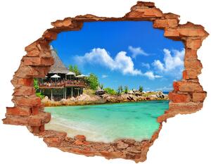 Nálepka fototapeta 3D Seychelles beach nd-c-53907878