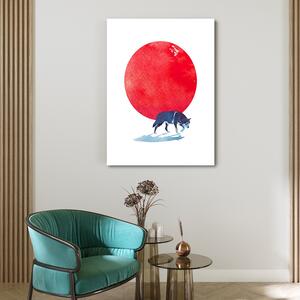 Obraz na plátne Vlk pri východe slnka - Robert Farkas Rozmery: 40 x 60 cm