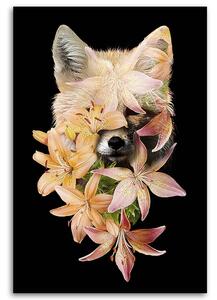 Obraz na plátne Líška v lila kvetoch - Robert Farkas Rozmery: 40 x 60 cm