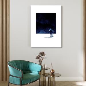 Obraz na plátne Vlk za zimnej noci - Robert Farkas Rozmery: 40 x 60 cm