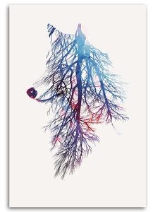 Obraz na plátne Vlk a vetvy - Robert Farkas Rozmery: 40 x 60 cm