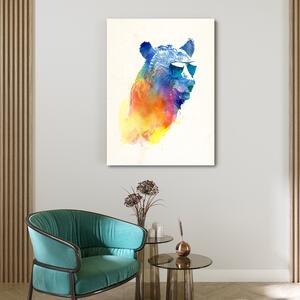 Obraz na plátne Medveď v okuliaroch - Robert Farkas Rozmery: 40 x 60 cm