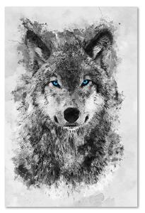 Obraz na plátne Vlk s modrými očami - SyanArt Rozmery: 40 x 60 cm
