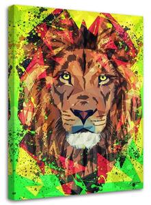 Obraz na plátne Lev ako ručne maľovaný - Cantu Rozmery: 40 x 60 cm