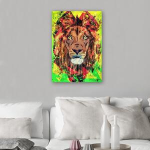 Obraz na plátne Lev ako ručne maľovaný - Cantu Rozmery: 40 x 60 cm