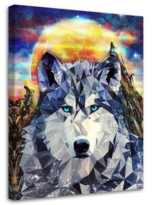 Obraz na plátne Vlk ako ručne maľovaný - Cantu Rozmery: 40 x 60 cm