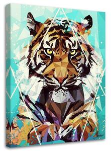 Obraz na plátne Tiger ako ručne maľovaný - Cantu Rozmery: 40 x 60 cm