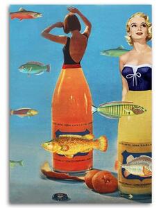 Obraz na plátne Žena v sukni z fľaše - Lili Chartrand Rozmery: 40 x 60 cm