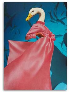 Obraz na plátne Kačica v ružových šatách - Lili Chartrand Rozmery: 40 x 60 cm