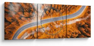 Obraz - Horská cesta (s hodinami) (90x30 cm)