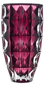 KRIŠTÁĽOVÁ VÁZA BOHEMIA DIAMOND BURGUNDE 280 MM