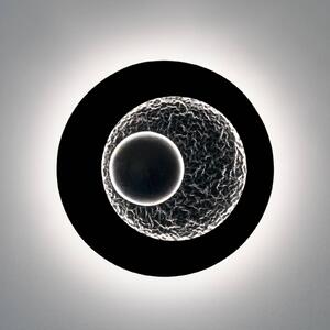 Nástenné svietidlo Urano LED, hnedo-čierno-strieborné, Ø 60 cm, železo
