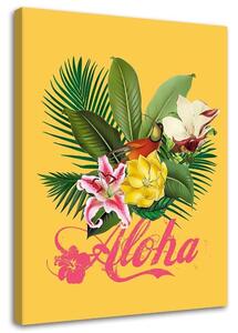 Obraz na plátne Aloha na žltom pozadí - Andrea Haase Rozmery: 40 x 60 cm