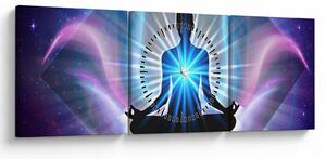 Obraz - Meditácia (s hodinami) (90x30 cm)