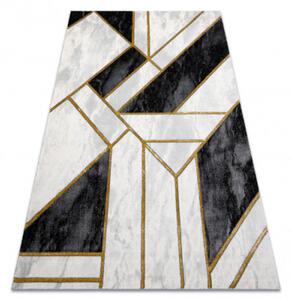 Koberec EMERALD exkluzívny 1015 glamour, styl marmur, geometrický čierny / zlatý