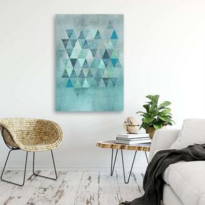 Obraz na plátne Zbierka modrých trojuholníkov - Andrea Haase Rozmery: 40 x 60 cm