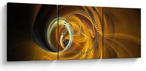 Obraz - Abstrakcia v pohybe (s hodinami) (90x30 cm)