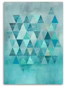 Obraz na plátne Zbierka modrých trojuholníkov - Andrea Haase Rozmery: 40 x 60 cm