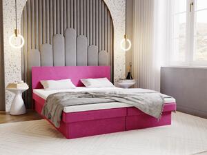 Čalúnená posteľ 160x200 AVRIL 2 s úložným priestorom - ružová