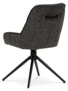 Jedálenská stolička ZANE sivá/čierna