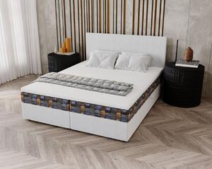 Čalúnená posteľ 180x200 OTILIE 2 s úložným priestorom - biela + vzor