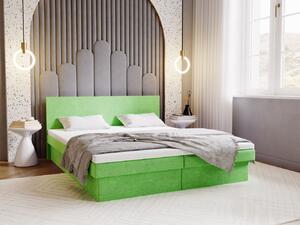 Čalúnená posteľ 160x200 AVRIL 2 s úložným priestorom - zelená