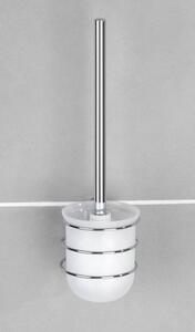 WENKO WC kefa BEZ VŔTANIA Klasická lesklá kovová 37x10x12 cm