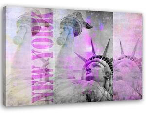 Obraz na plátne Socha slobody a nápis New York - Andrea Haase Rozmery: 60 x 40 cm