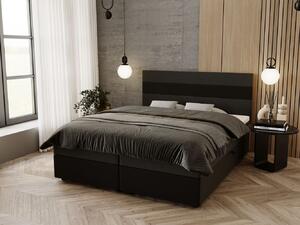 Manželská posteľ 180x200 ZOE 3 s úložným priestorom - tmavo šedá / čierna