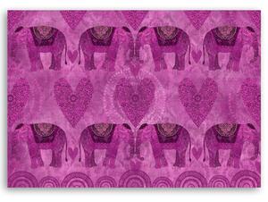 Obraz na plátne Ružové slony - Andrea Haase Rozmery: 60 x 40 cm