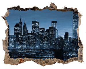 Fototapeta díra na zeď 3D New york v noci nd-k-68675791