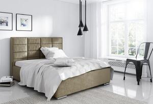 Jednolôžková posteľ 120x200 CAFFARA - svetlo hnedá