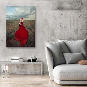 Obraz na plátne Gotická dáma v červených šatách - Maryna Khomenko Rozmery: 40 x 60 cm
