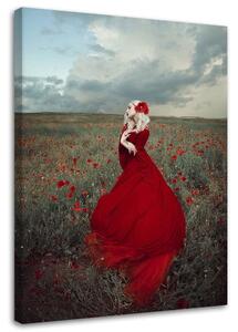 Obraz na plátne Gotická dáma v červených šatách - Maryna Khomenko Rozmery: 40 x 60 cm