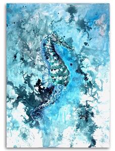 Obraz na plátne Maľovaný morský koník - Marta Horodniczy Rozmery: 40 x 60 cm