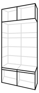 Predsieňová zostava EUGENIO 38 so zrkadlom, 170x225x70, biela/trinity 19