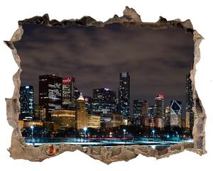 Fototapeta díra na zeď 3D Chicago v noci nd-k-62338731