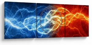 Obraz elektrického napätia (s hodinami) (90x30 cm)