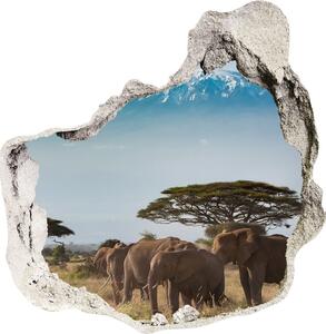 Samolepiaca diera nálepka Slony kilimandžáro