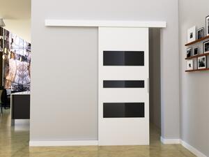 Interiérové dvere na stenu BARRET 3 - 76 cm, biele